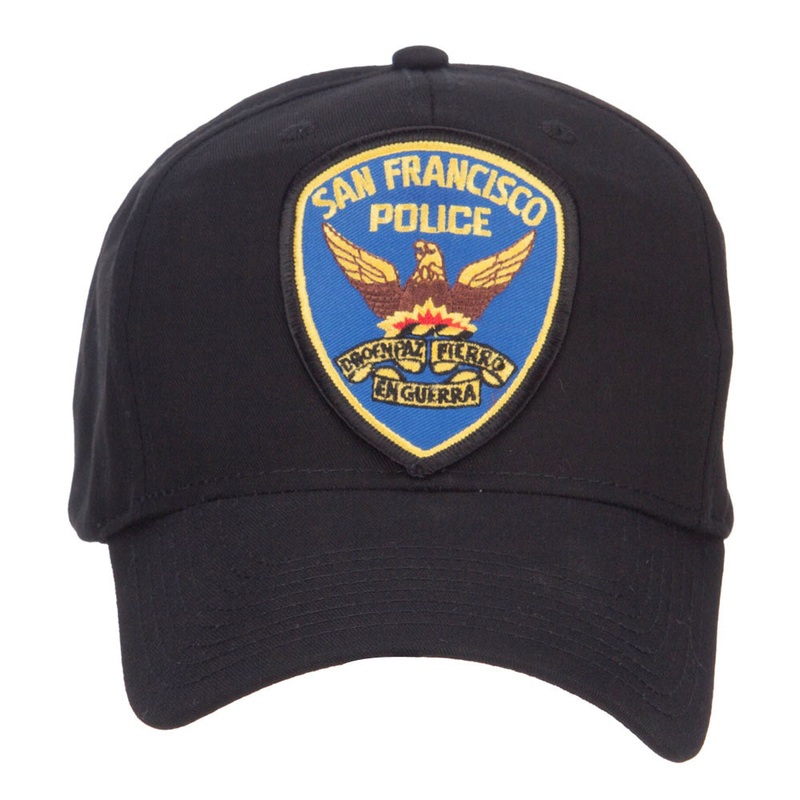 San Francisco Police Seal Patched Cotton Twill Cap Black One Size
