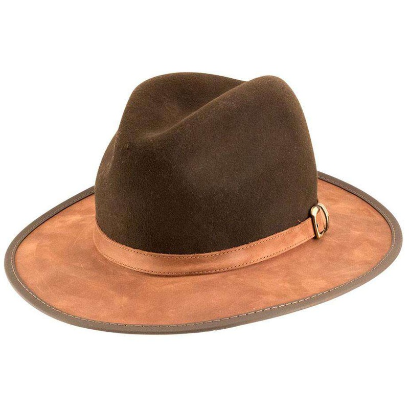 Summit Safari Wool and Leather Hat -Saddle Saddle