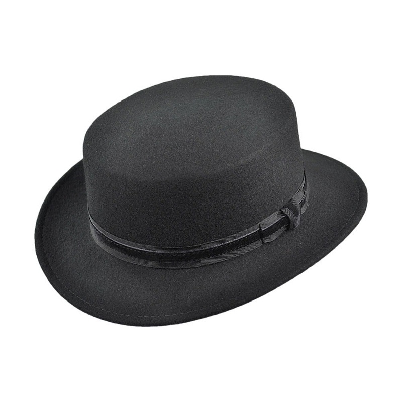 sur la tte Womens Bernadette Boater Hat – Black 1-Size