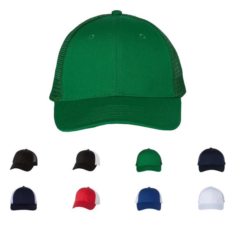 Valucap VC400 Mesh-Back Twill Trucker Cap Black