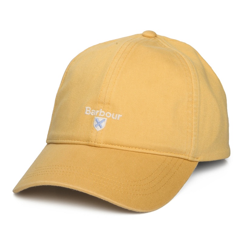 Barbour Hats Cascade Cotton Baseball Cap – Ochre Adjustable