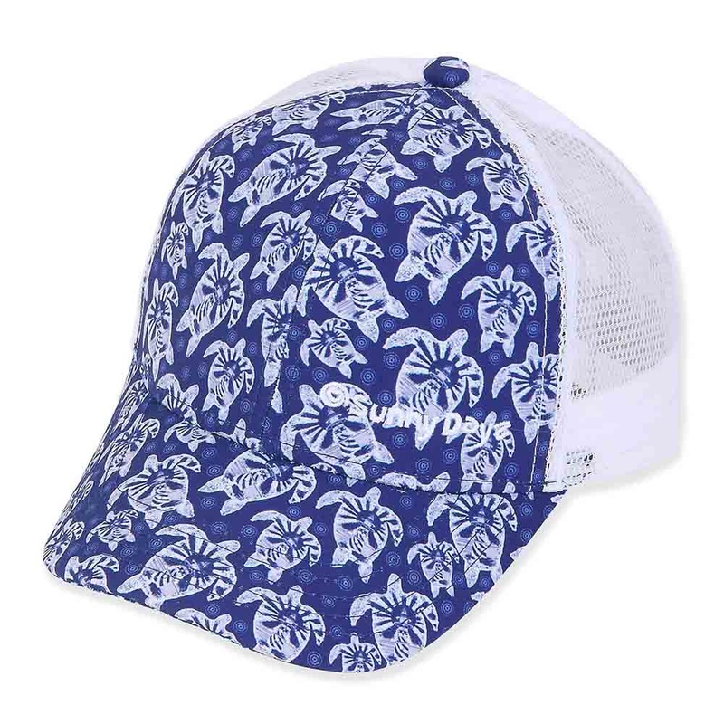 Blue Turtle Trucker’s Cap for Small Heads – Sunny Dayz Petite Hats Blue XS / S (52-54 cm)