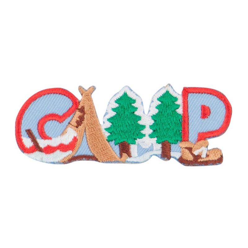 Camping Fun Patches Red One Size
