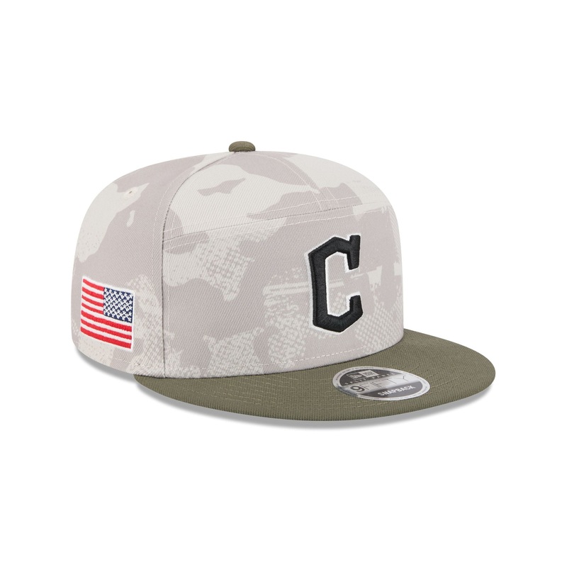 Cleveland Guardians Armed Forces Day 2025 Split Panel 9FIFTY Snapback Hat One Size