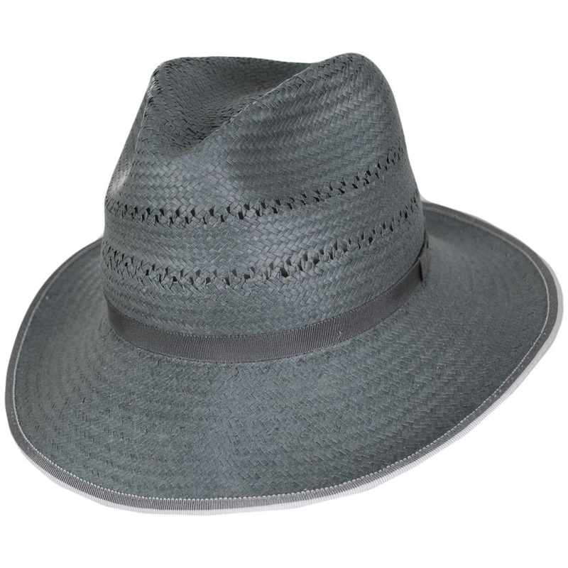 Delmont Toyo LiteStraw Fedora Hat ASH S