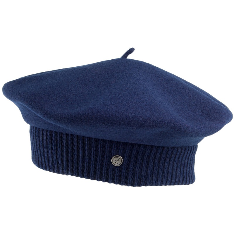 Hritage par Laulhre Hats Parisienne Merino Wool Beret – Blue 1-Size