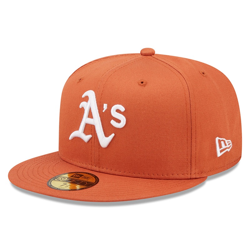 New Era 59FIFTY Oakland Athletics Baseball Cap – MLB League Essential – Orange-White 6 7/8