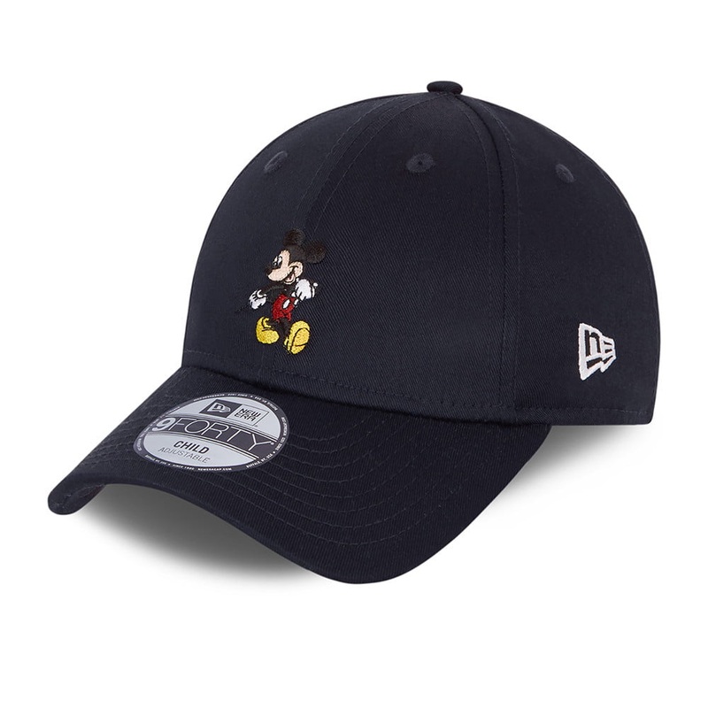 New Era Kids 9FORTY Mickey Mouse Baseball Cap – Disney Character – Navy Blue CHILD ADJ.