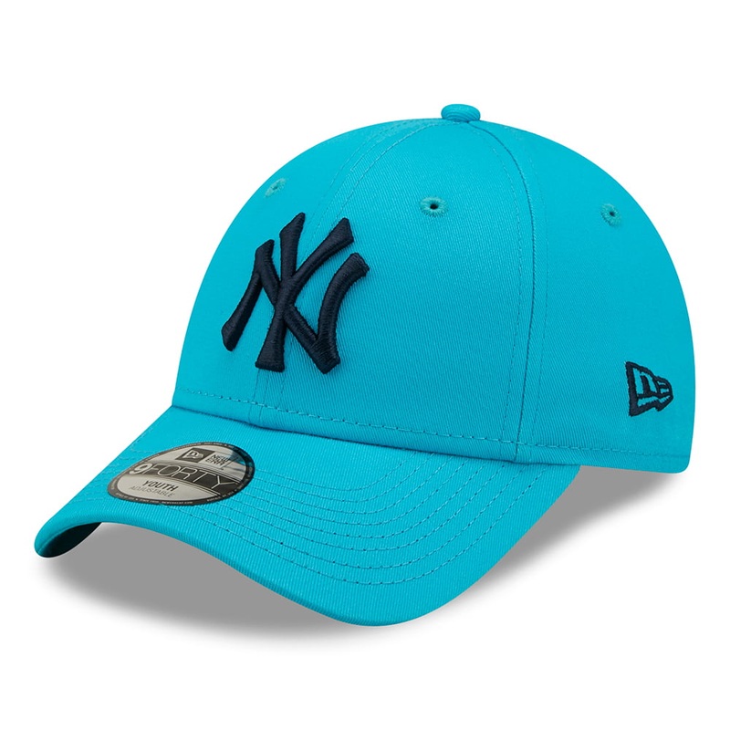 New Era Kids 9FORTY New York Yankees Baseball Cap – MLB League Essential – Turquoise-Navy CHILD ADJ.