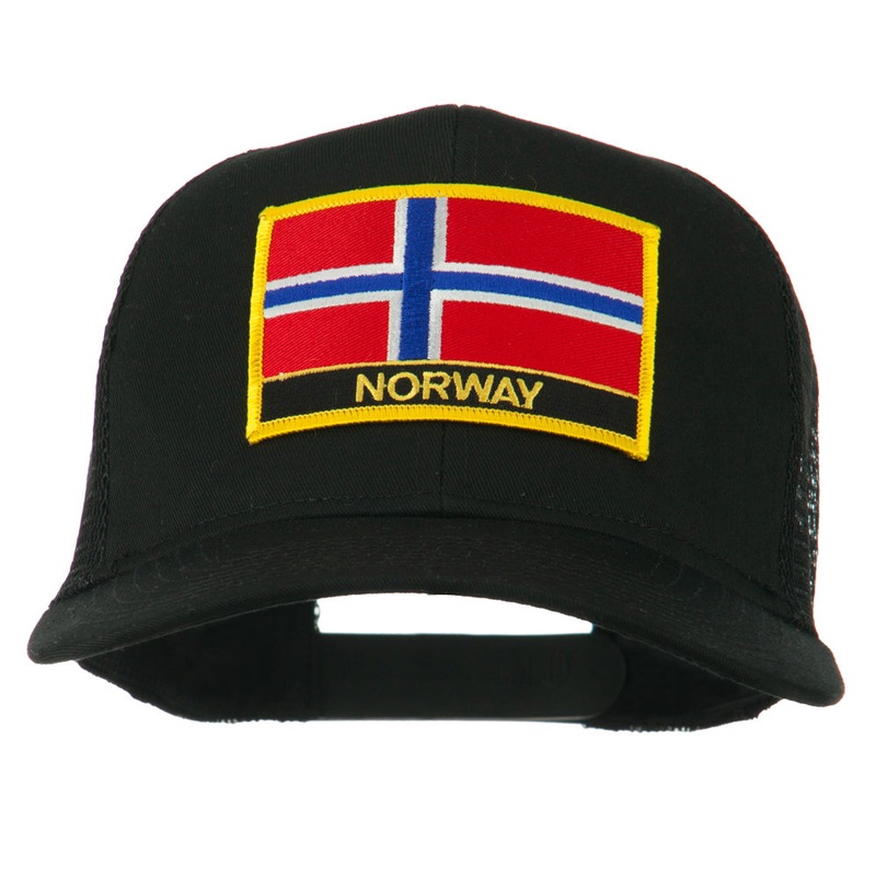 Norway Country Patched Mesh Back Cap Black One Size