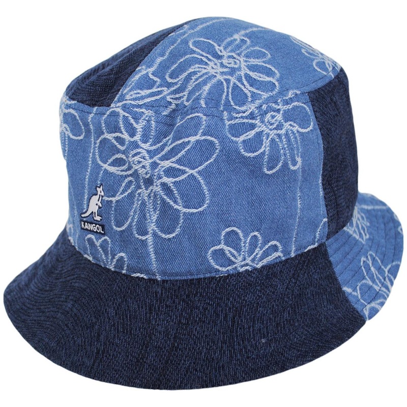 Patchwork Mashup Denim Cotton Bucket Hat – Spring Collection BLACK TROMPE LOEIL S