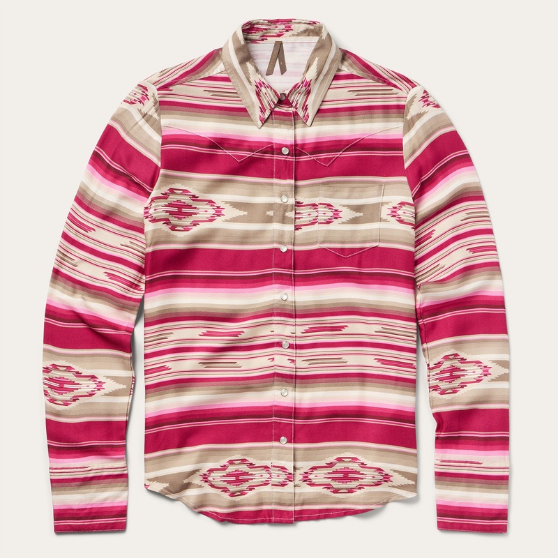 Scarlet Serape Western Shirt Red XS
