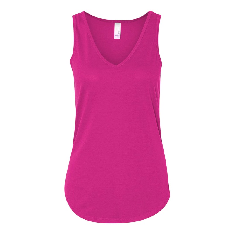BELLA + CANVAS 8805 Women’s Flowy V-Neck Tank White S