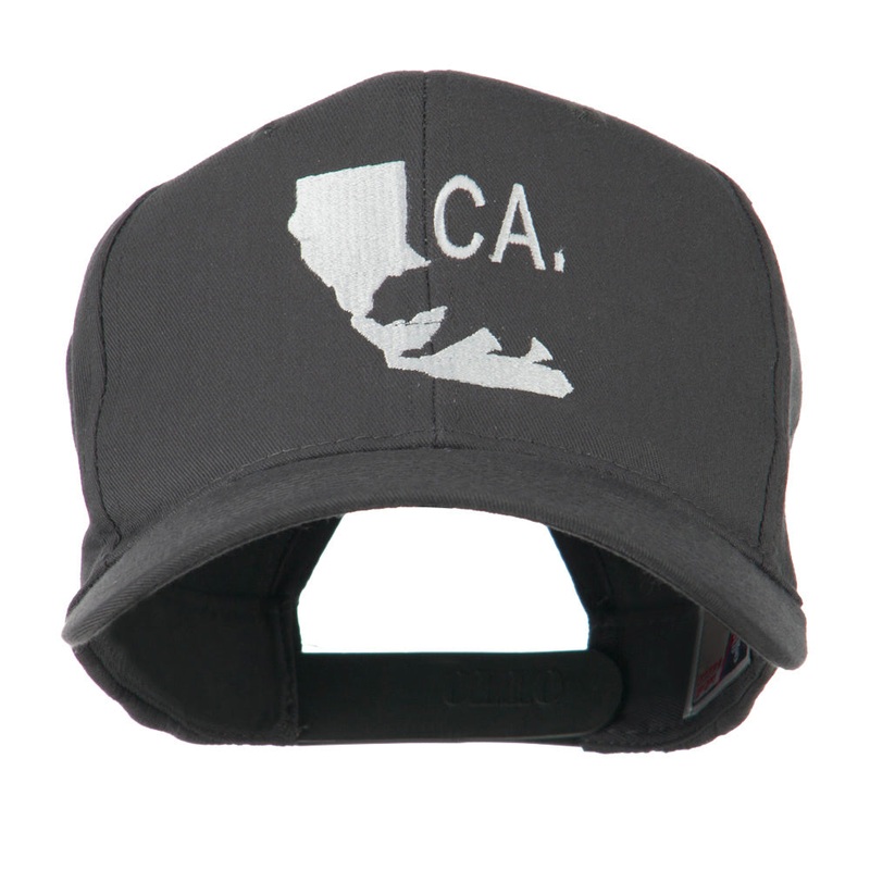 California with Bear Embroidered Cap Charcoal Grey One Size