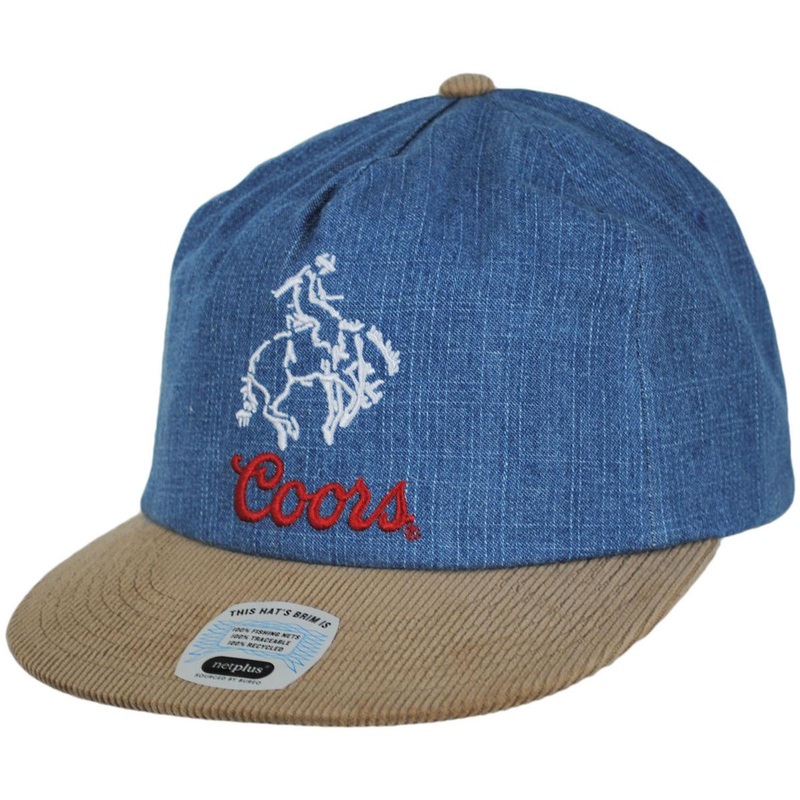 Coors Colt HP Denim & Cord Snapback Baseball Cap WASHED DENIM/SAND ADJUSTABLE