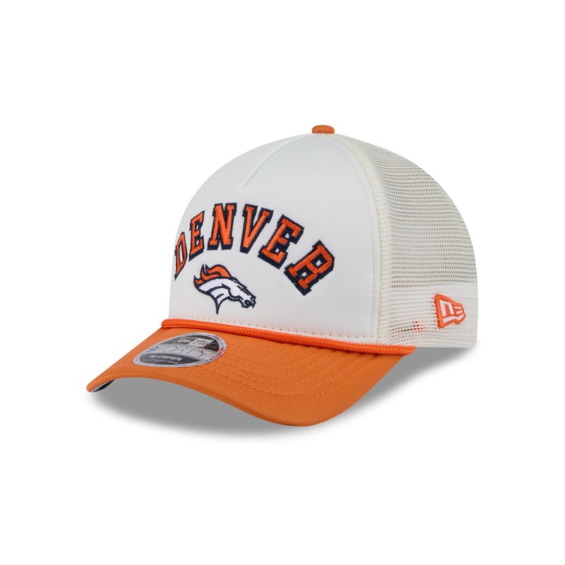 Denver Broncos Chrome Arch 9FORTY M-Crown A-Frame Trucker Hat One Size