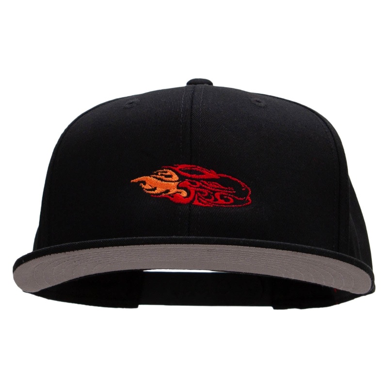 Fire Car Embroidered Superior Cotton Twill Flat Bill Snapback Prostyle Cap Black One Size