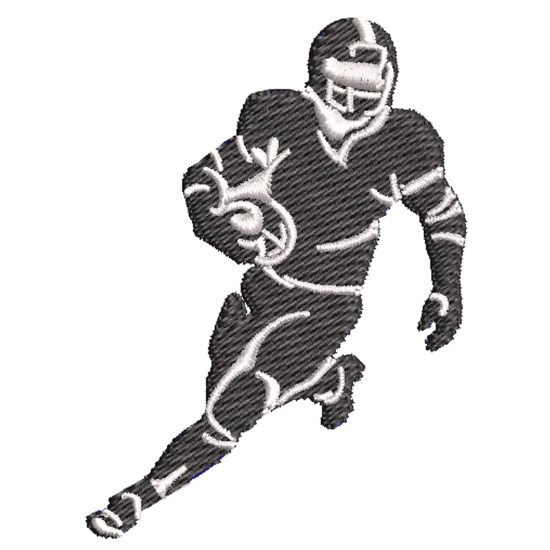 Football Player Silhouette Football Player Silhouette One Size