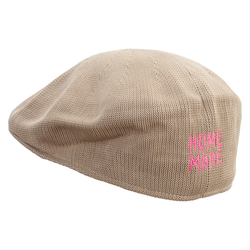 Home Made Text Embroidered Big Size Mesh Ivy Cap Khaki XL-2XL
