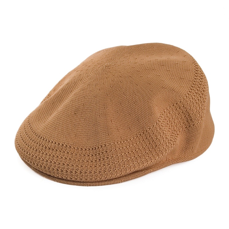 Kangol Tropic 504 Ventair Flat Cap – Tan S