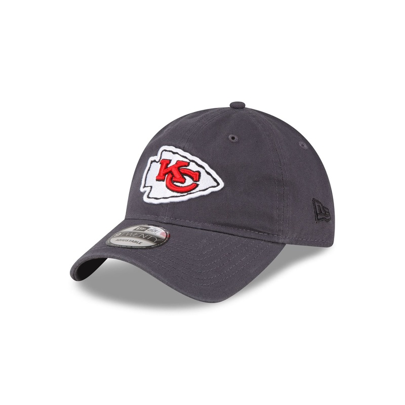 Kansas City Chiefs NFL Core Classic Graphite 9TWENTY Adjustable Hat One Size