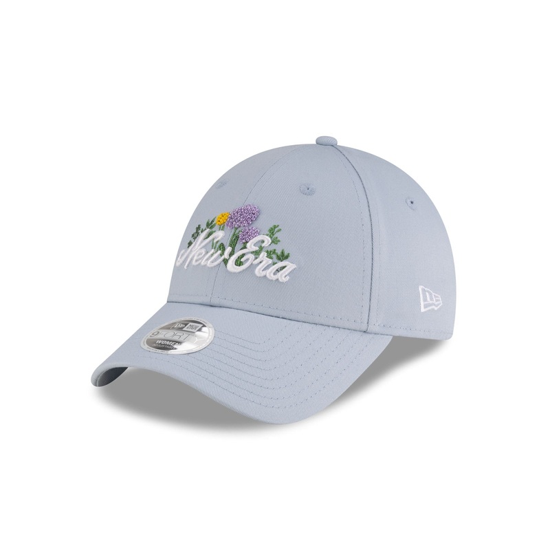 New Era Cap Beaded Floral Pastel Blue Women’s 9FORTY Adjustable Hat One Size