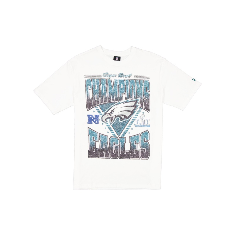 Philadelphia Eagles Sport Classics Washed Optic White T-Shirt S