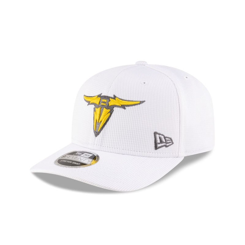 San Antonio Brahmas White 9SEVENTY Stretch-Snap Hat One Size