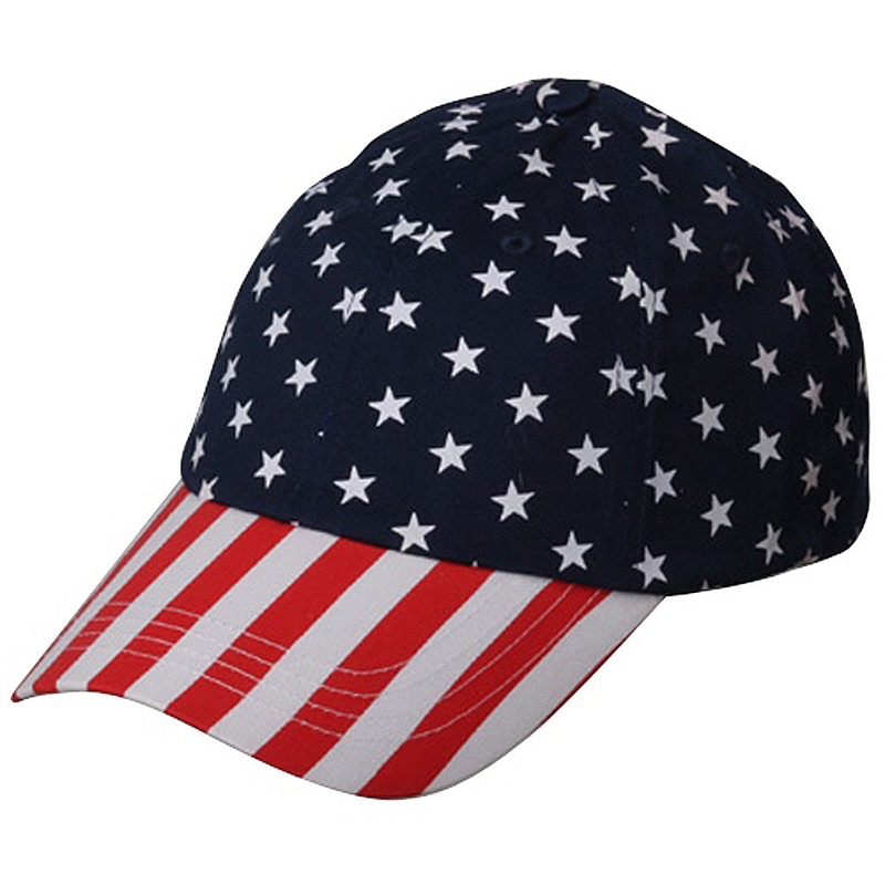 USA Flag Cap Crown Star One Size