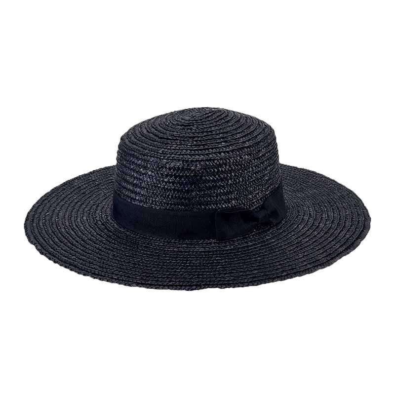 Wheat Straw Sun Brim by San Diego Hat Company Black