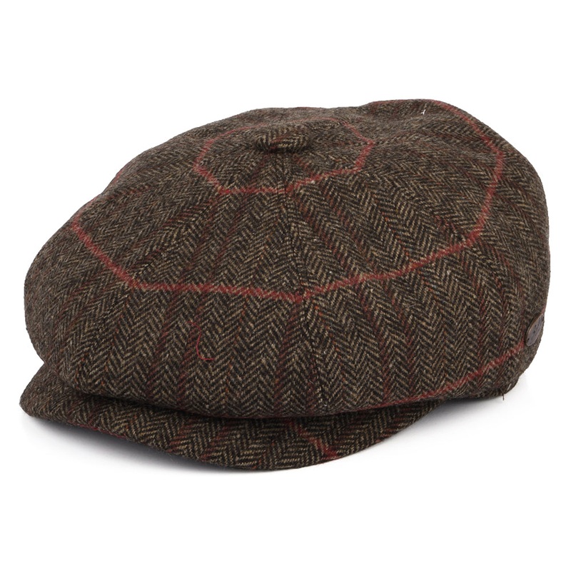 Bailey Hats Foster Wool Blend Newsboy Cap with Earflaps – Oak-Multi S