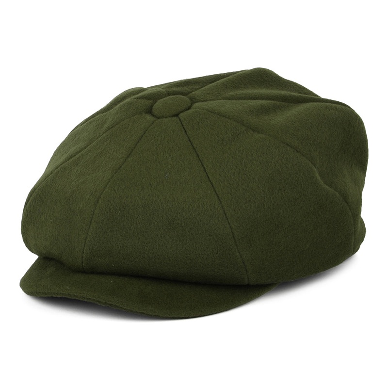 Barbour Hats Brendon Brushed Newsboy Cap – Olive S
