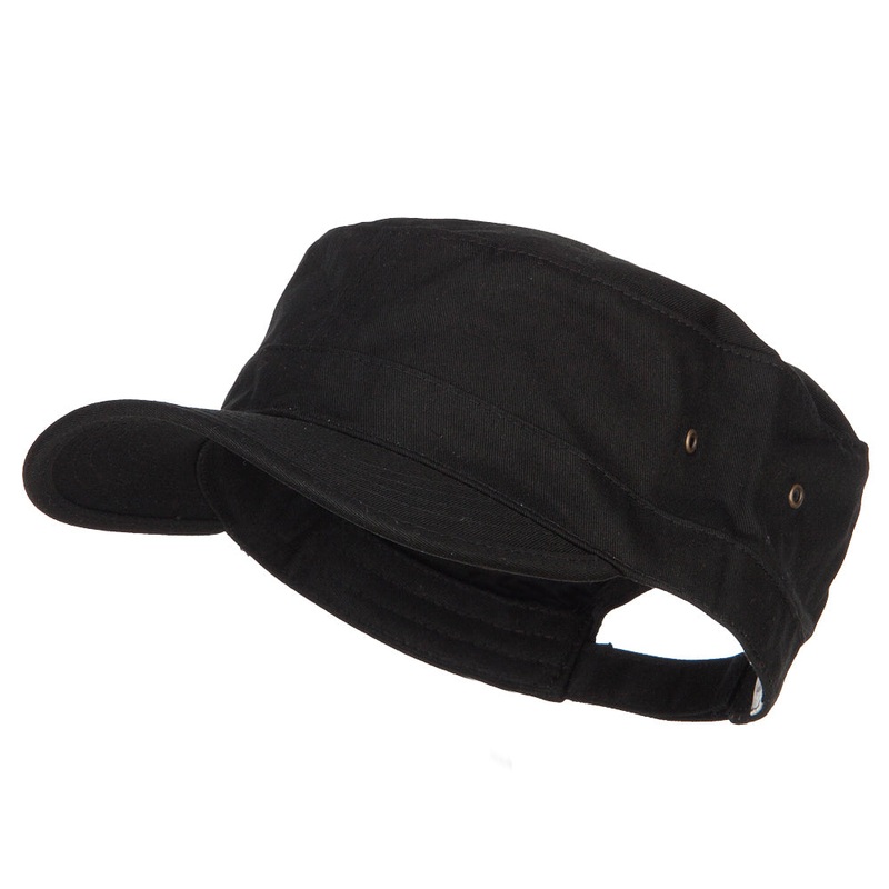 Big Size Trendy Army Style Cap Black XL-3XL