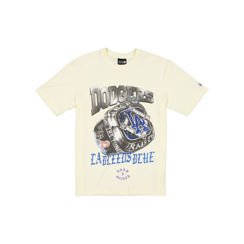 Born x Raised x Los Angeles Dodgers Championship Ring Chrome White T-Shirt S
