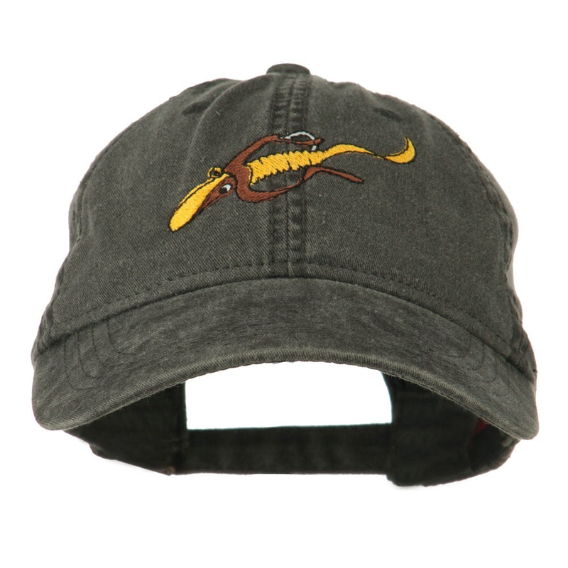Fishing Floating Jig Embroidered Washed Cap Black One Size