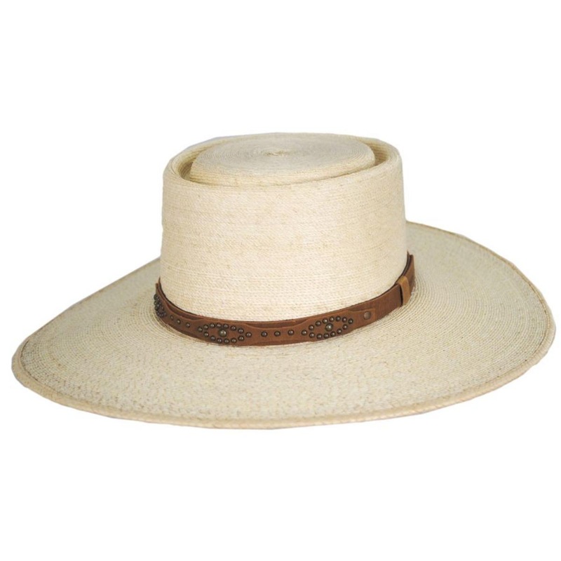 Highlands Palm Straw Gambler Hat NATURAL S