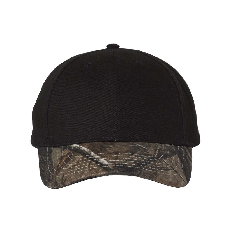 Kati LC25 Solid Crown with Camo Visor Cap Black/Realtree AP
