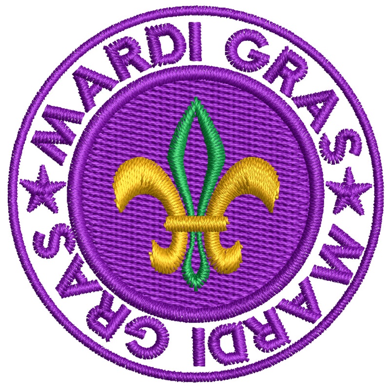 Madi Gras Fleur De Lis Badge Design Default Title One Size