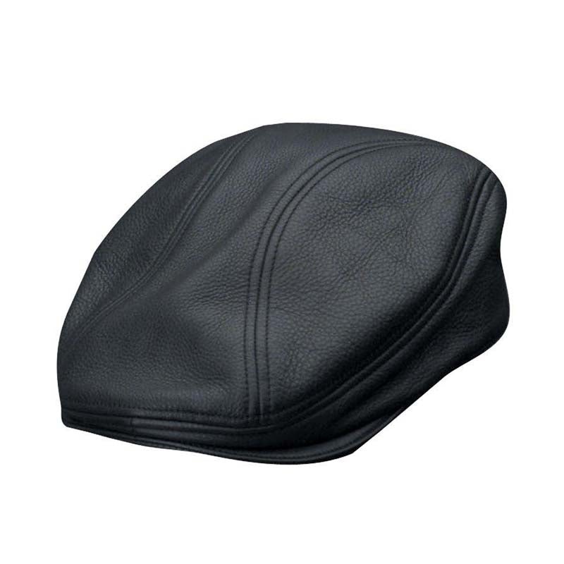 Moher Oily Timber Leather Flat Cap – Stetson Hat Brown Small/Medium