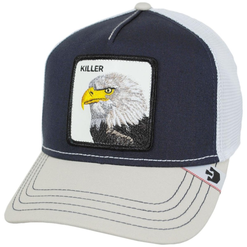 MVP Predator Eagle Mesh Trucker Snapback Baseball Cap NAVY ADJUSTABLE