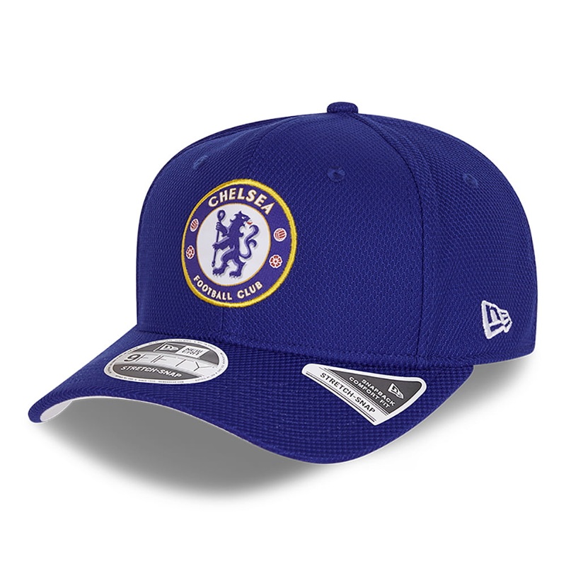 New Era 9FIFTY Chelsea FC Snapback Cap – Diamond Era Stretch Snap – Blue Small/Medium