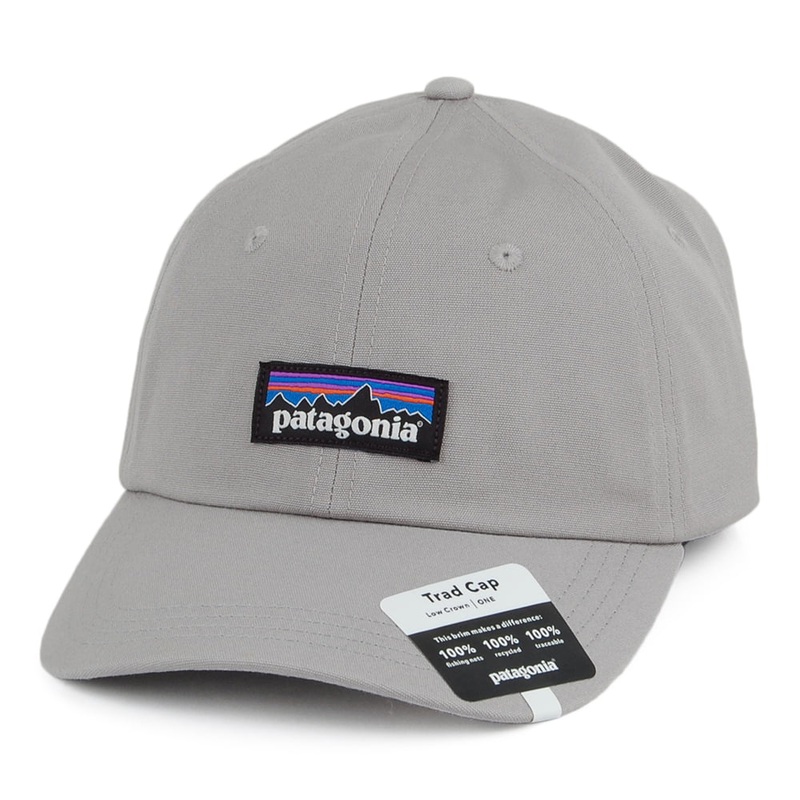 Patagonia Hats P-6 Label Trad Organic Cotton Baseball Cap – Grey Adjustable