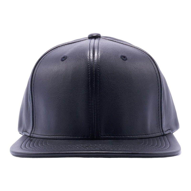 Pit Bull PB158 Faux Leather Snapback Hat Black