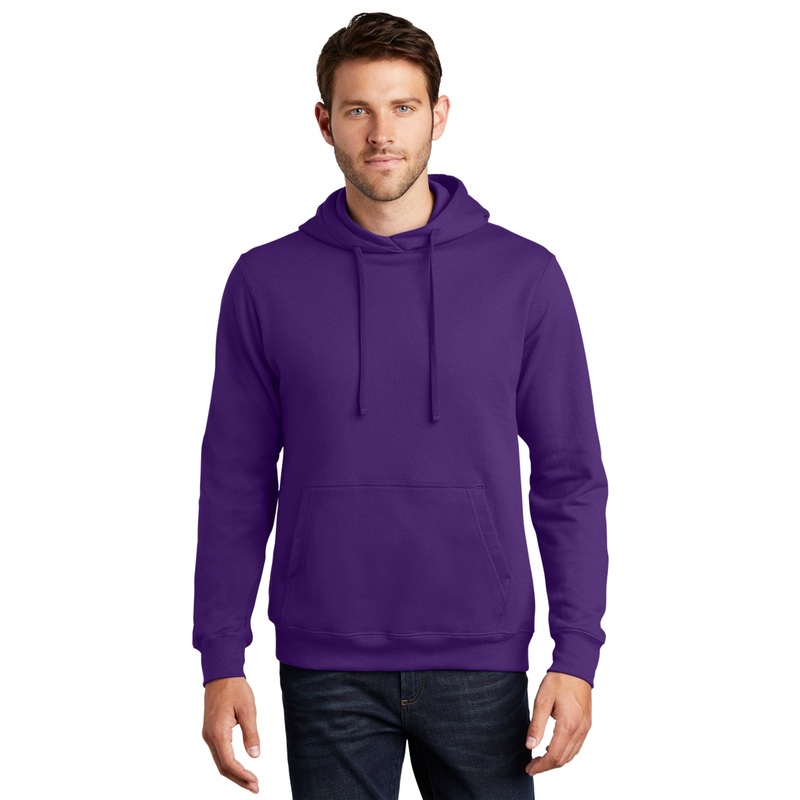 Port & Company PC850H Fan Favorite Fleece Pullover Hooded Sweatshirt – Team Purple Team Purple XS