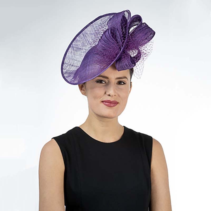 Purple Sideswept Sinamay Fascinator Headband – KaKyCO Purple