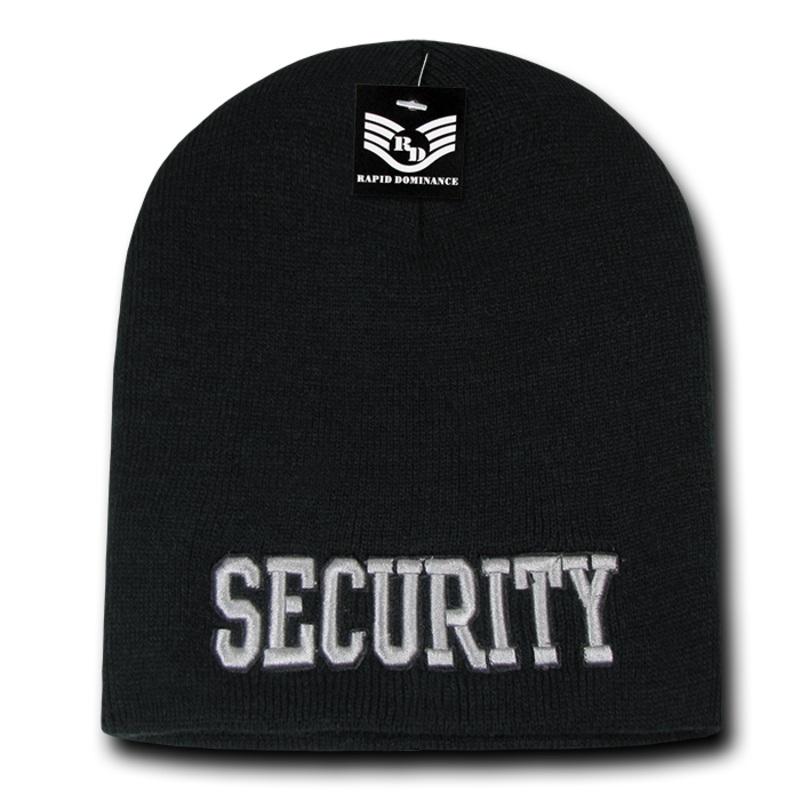 Security Public Safety Knit Beanie Cap – Black1 – R90 Black