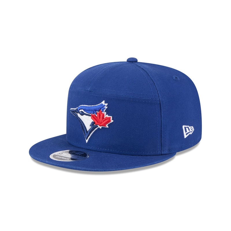 Toronto Blue Jays Cotton Canvas Split Panel 9FIFTY Trucker Hat One Size