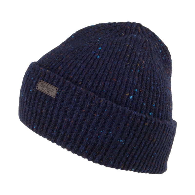 Barbour Hats Lowerfell Donegal Beanie Hat – Navy Blue 1-Size