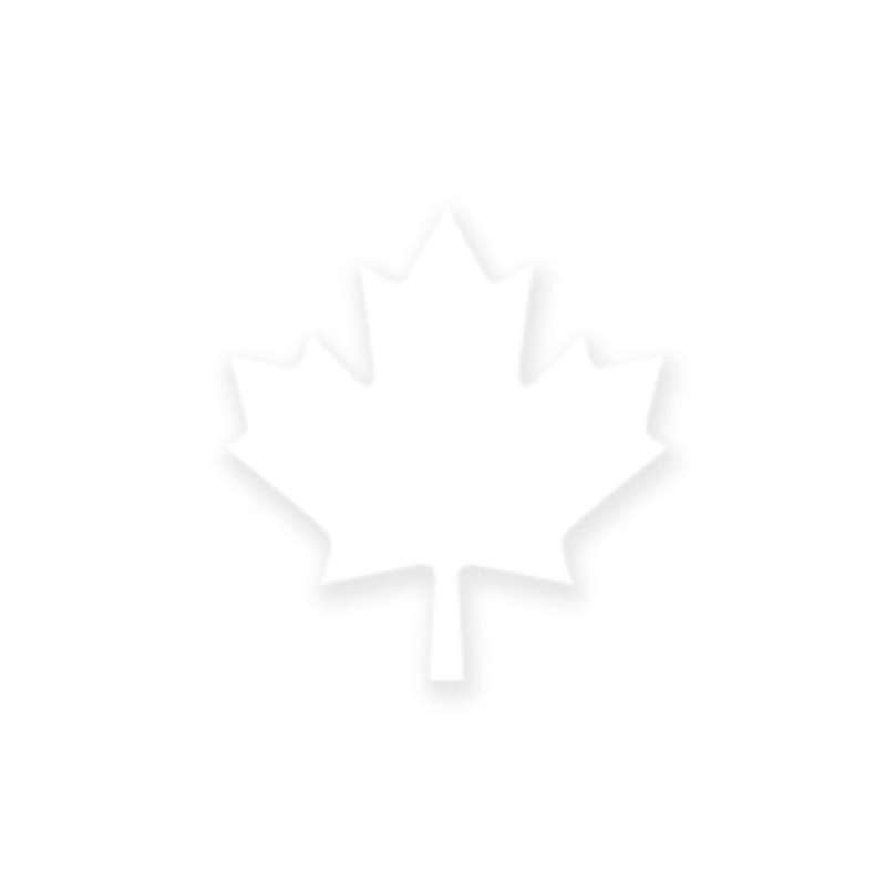 Canada Maple Leaf Symbol Logo Heat Transfers Sticker White One Size