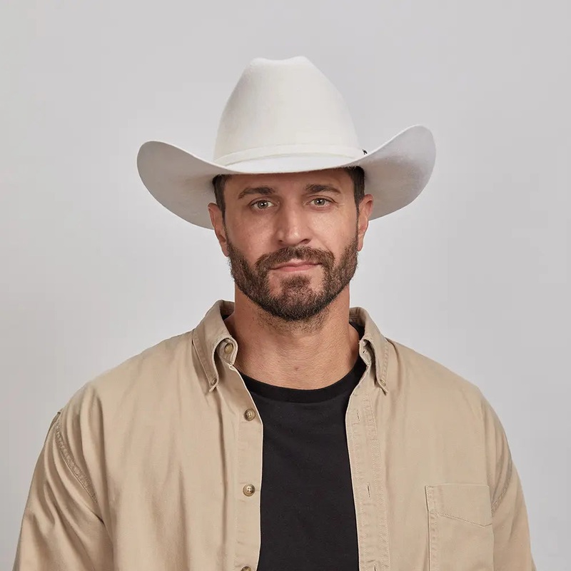 Cattleman White | Mens Felt White Cowboy Hat White SM